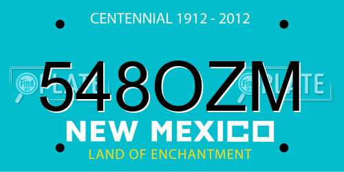 548OZM New Mexico License Plate