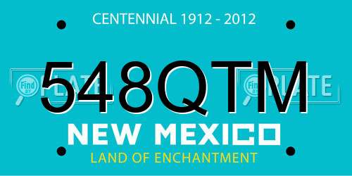548QTM New Mexico License Plate