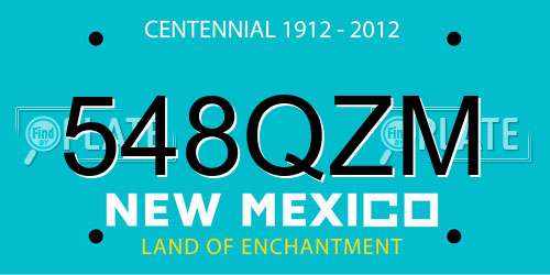 548QZM New Mexico License Plate