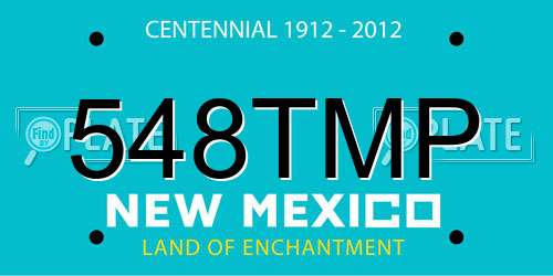 548TMP New Mexico License Plate