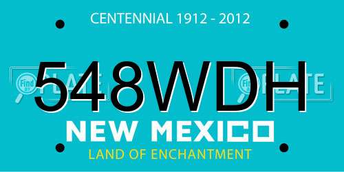 548WDH New Mexico License Plate