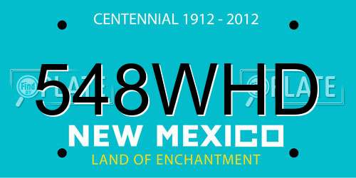 548WHD New Mexico License Plate