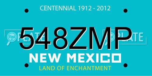 548ZMP New Mexico License Plate