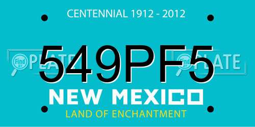 549PF5 New Mexico License Plate