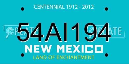 54AI194 New Mexico License Plate