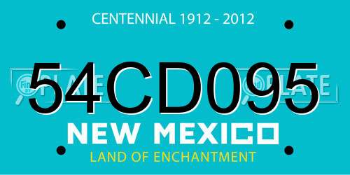 54CD095 New Mexico License Plate