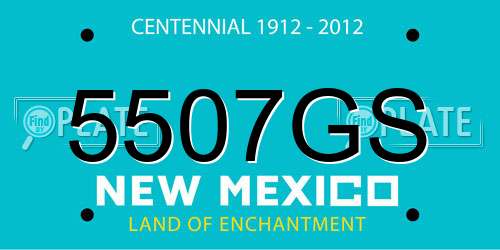 5507GS New Mexico License Plate