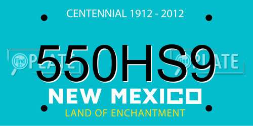550HS9 New Mexico License Plate