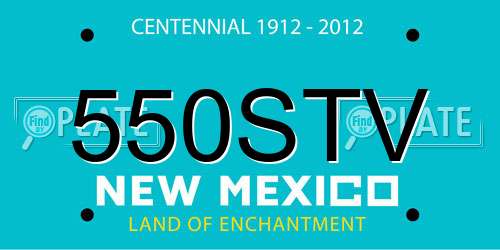 550STV New Mexico License Plate