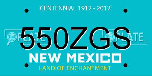 550ZGS New Mexico License Plate