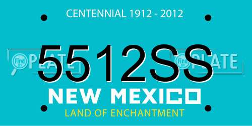 5512SS New Mexico License Plate