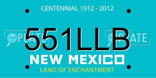 551LLB New Mexico License Plate