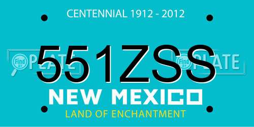 551ZSS New Mexico License Plate