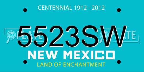 5523SW New Mexico License Plate