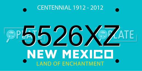 5526XZ New Mexico License Plate