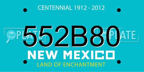 552B80 New Mexico License Plate