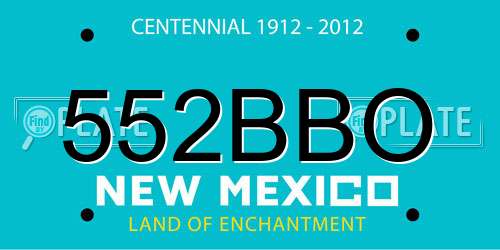 552BBO New Mexico License Plate