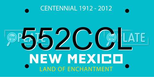 552CCL New Mexico License Plate