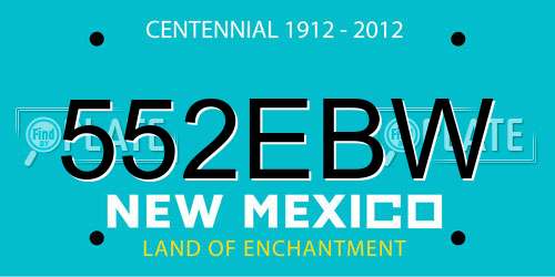 552EBW New Mexico License Plate