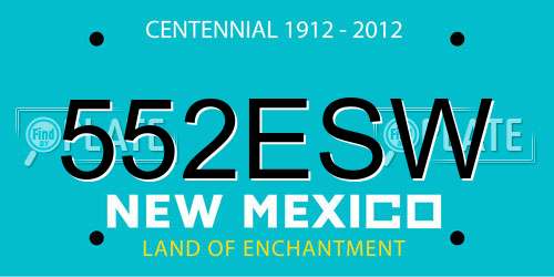 552ESW New Mexico License Plate