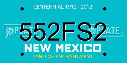552FS2 New Mexico License Plate