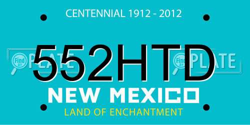 552HTD New Mexico License Plate