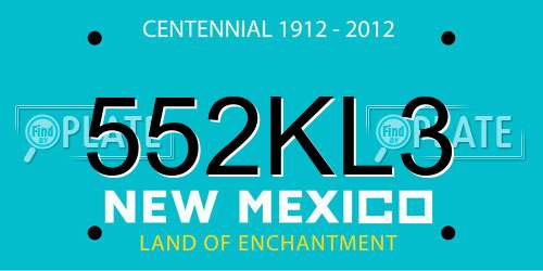 552KL3 New Mexico License Plate