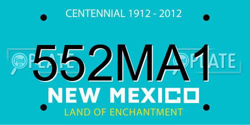 552MA1 New Mexico License Plate