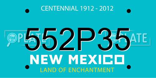 552P35 New Mexico License Plate