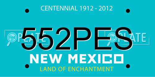 552PES New Mexico License Plate