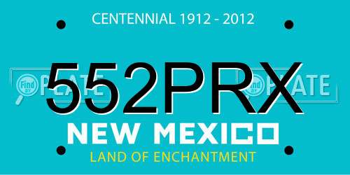 552PRX New Mexico License Plate