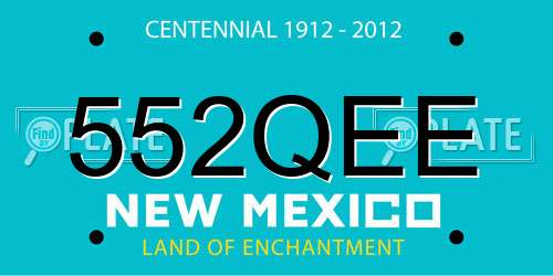 552QEE New Mexico License Plate