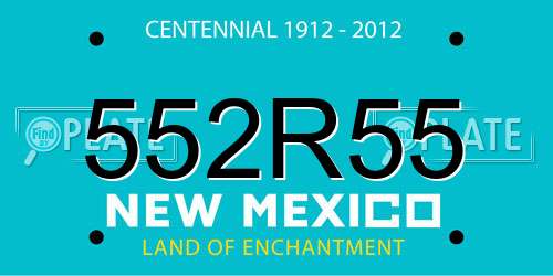 552R55 New Mexico License Plate