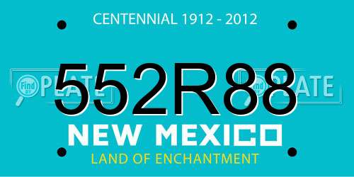552R88 New Mexico License Plate