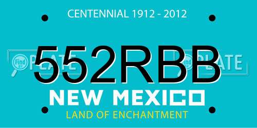 552RBB New Mexico License Plate