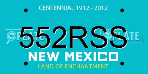 552RSS New Mexico License Plate