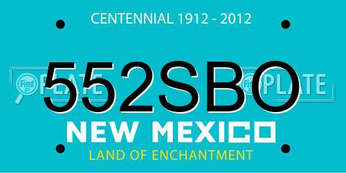 552SBO New Mexico License Plate