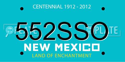 552SSO New Mexico License Plate