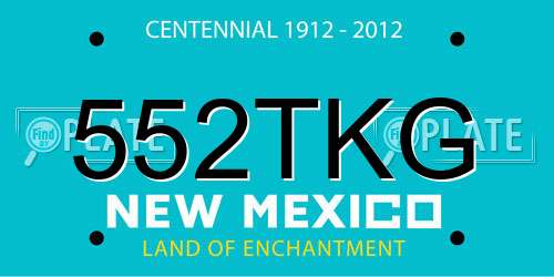 552TKG New Mexico License Plate