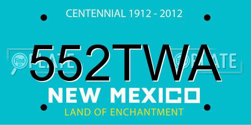 552TWA New Mexico License Plate