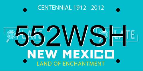 552WSH New Mexico License Plate