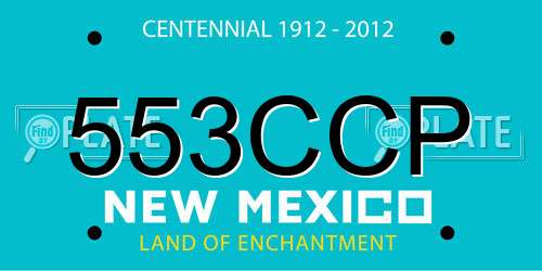 553CCP New Mexico License Plate