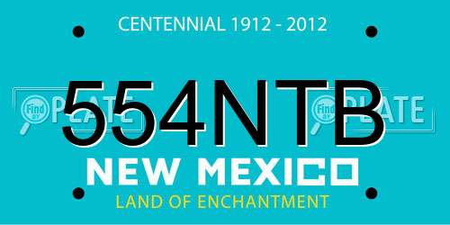 554NTB New Mexico License Plate