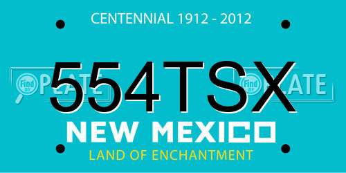 554TSX New Mexico License Plate