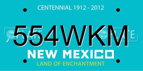 554WKM New Mexico License Plate