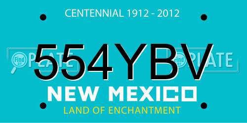 554YBV New Mexico License Plate
