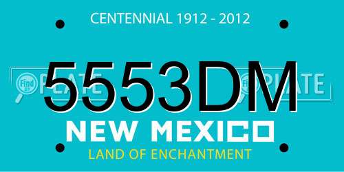 5553DM New Mexico License Plate