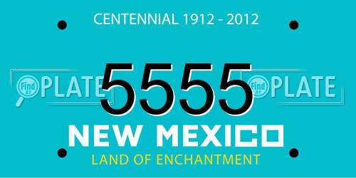 5555 New Mexico License Plate