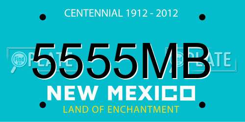 5555MB New Mexico License Plate
