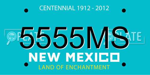 5555MS New Mexico License Plate